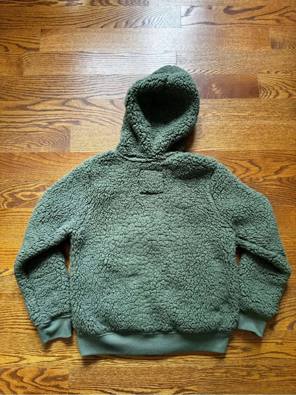 Abercrombie Kids Sherpa Fleece Hoodie Olive Green 11/12 Full Zip